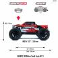 Preview: Arrma 1/18 GRANITE GROM MEGA 380 Brushed 4X4 Monster Truck RTR with Battery & Charger Red - ARA2102T2