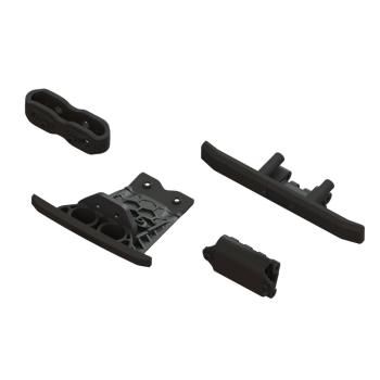 Arrma Lower Skid And Bumper Set: Black - ARA-1547