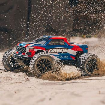 Arrma 1/18 GRANITE GROM MEGA 380 Brushed 4X4 Monster Truck RTR with Battery & Charger Blue - ARA2102T1