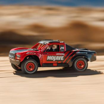 Arrma MOJAVE GROM MEGA 380 Brushed 4X4 Small Scale Desert Truck RTR with Battery & Charger Red/Black - ARA2104T1