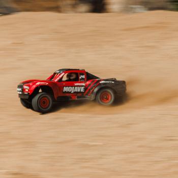 Arrma MOJAVE GROM MEGA 380 Brushed 4X4 Small Scale Desert Truck RTR with Battery & Charger Red/Black - ARA2104T1