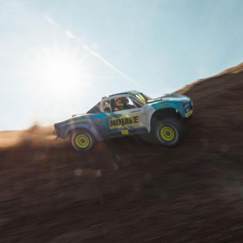 Arrma MOJAVE GROM MEGA 380 Brushed 4X4 Small Scale Desert Truck RTR with Battery & Charger Blue/White - ARA2104T2