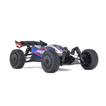 Arrma TYPHON GROM MEGA 380 Brushed 4X4 Small Scale Buggy RTR with Battery & Charger Blue/Silver - ARA2106T1