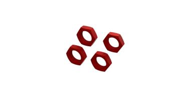 Arrma Aluminum Wheel Nut 24mm (Red) (4) - ARA310929