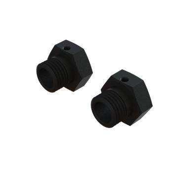 Arrma Aluminum Wheel Hex 17mm, 16.5mm Thick, Black (2) - ARA311117