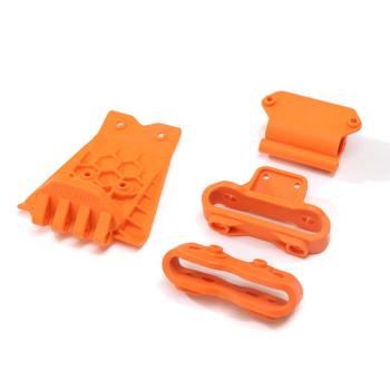 Arrma Lower Skid And Bumper Mount Set Orange - ARA320795