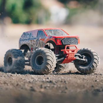 Arrma 1/10 GORGON 4X2 MEGA 550 Brushed Monster Truck RTR with Battery & Charger Red - ARA3230ST2