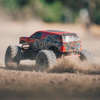 Arrma 1/10 GORGON 4X2 MEGA 550 Brushed Monster Truck RTR with Battery & Charger Red - ARA3230ST2