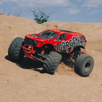 Arrma 1/10 GORGON 4X2 MEGA 550 Brushed Monster Truck RTR with Battery & Charger Red - ARA3230ST2
