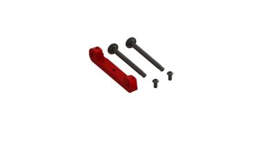 Arrma Front Upper Suspension Mount CNC Aluminum Red - ARA330659