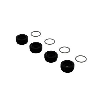 Arrma Aluminum Front Hub Nut Black Inc. O-Rings (4) - ARA330775