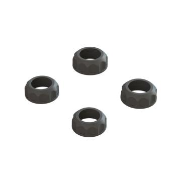 Arrma Shock Cap (4): 4X4 Black - ARA330828