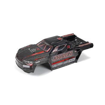 Arrma KRATON 6S EXB Painted Decalled Cut Body Black / Red - ARA406169