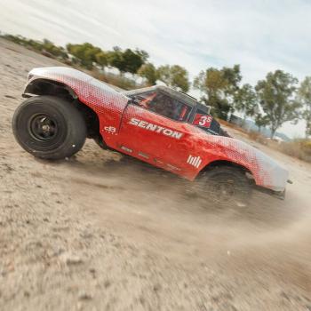 Arrma 1/10 SENTON 223S DSC 4X4 RTR Brushless Short Course Truck Offroad RC-Car, Red - ARA4303V4T2
