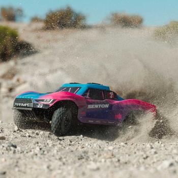 Arrma 1/10 SENTON 223S DSC 4X4 RTR Brushless Short Course Truck Offroad RC-Car, Blue - ARA4303V4T3