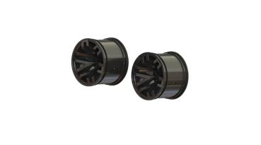 Arrma MT 2.8" Wheel 14mm Hex Black Chrome (2) - ARA510099