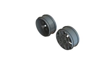 Arrma 1/8 Buggy Wheel 17mm Hex Gun Metal (2) - ARA510127
