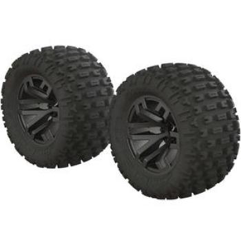 Arrma Ragnarok Mt' Tire ST Glued (Black Chrome) (2) - ARA550053