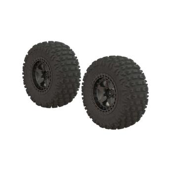 Arrma Dboots 'Fortress SC' Tire Set Glued Gun Metal (2) - ARA550087