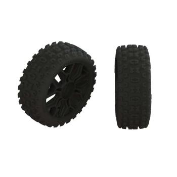 Arrma Dboots '2HO' Tire Set Glued Gun Metal (2) - ARA550088