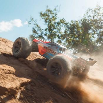 Arrma 1/8 KRATON 6S 4X4 RTR Brushless Speed Truck Offroad RC-Car, Blue/Orange - ARA8608V6T1