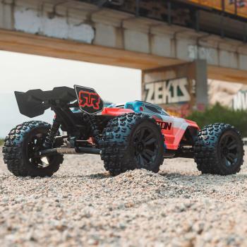 Arrma 1/8 KRATON 6S 4X4 RTR Brushless Speed Truck Offroad RC-Car, Blue/Orange - ARA8608V6T1