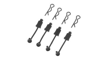 Arrma AR390178  Body Clip Retainer 1/8 Scale Black (4) - ARAC3447