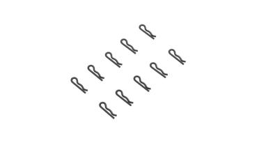 Arrma Body Clip Black Small (10) - ARAC3449