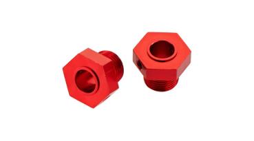 Arrma Wheel Hex Aluminum Red Nero (2) - ARAC9441