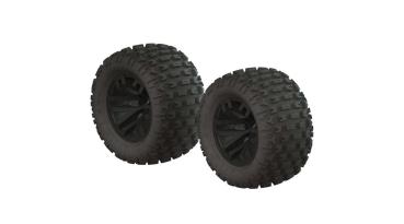 Arrma AR550044 dBoots Fortress MT Tire Set Glued Blk (2) - ARAC9632
