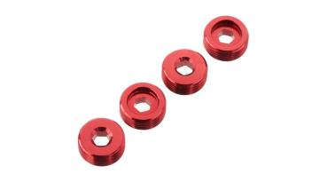 Arrma Nut Front Hub Aluminum Red (4) - ARAC9920