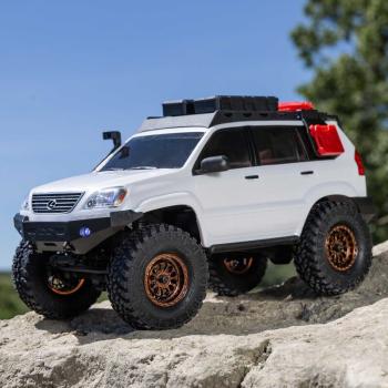 Axial 1/24 SCX24 Lexus GX 470 4X4 RTR Brushed RC-Car Rock Crawler (Battery & Charger Included), White - AXI-1532T1