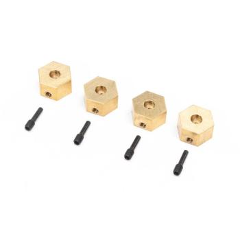 Axial Hex Hubs, Brass (7g) (4): UTB18 - AXI312005