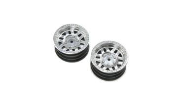 Axial 1.9 KMC Machete Wheel - Satin Silver (2pcs) - AXI43001