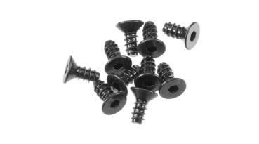 Axial AXA0412 HexScktTapping Flat Hd M2.6x6mm Black (10) - AXIC0002