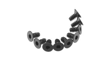Axial AXA463 Hex Socket Tap Flat Head M3x6mm Black (10) - AXIC0126