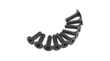 Axial Hex Socket Tap Flat Head M3x10mm Black (10) - AXIC0128