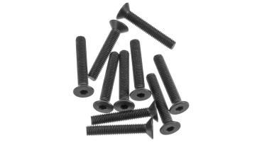 Axial AXA148 Hex Socket Flat Head M3x18mm Black (10) - AXIC0148