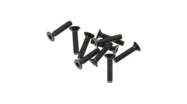 Axial AXA0055 Flat Head Screw M2.6x12mm Black (10) - AXIC1055