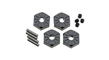 Axial Aluminum Hub Narrow 12mm Black (4) - AXIC3042