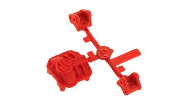 Axial AX31384 AR44 Differential Cover/Link Mounts Red - AXIC3384