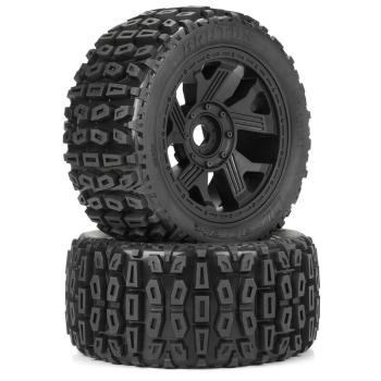 Duratrax 1/6 Brutus F/R 5.7" Monster Truck Tires MTD 24mm Black Ripper (2) - DTX565010