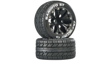 Duratrax Bandito ST 2.8 Mounted 1/2" Offset C2 Blk (2) - DTXC3544