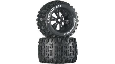 Duratrax Lockup MT 3.8" Mounted Black (2) - DTXC3578