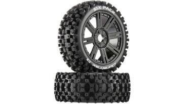 Duratrax Six Pack Buggy C2 Mounted Spoke Black (2) - DTXC3604