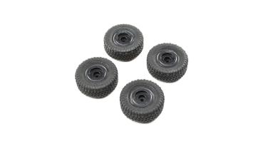 ECX F/R PrmntTire, Black(4): 1/24 Barrage: RTR - ECX40010