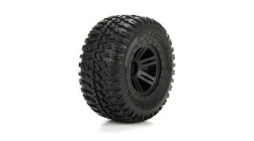 ECX Reifen vorne/hinten, schwarz, vormontiert: 1:10 AMP DB - ECX43012