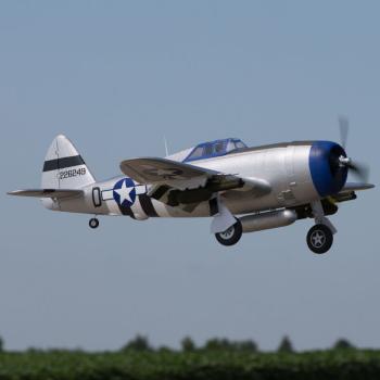 E-flite P-47 Razorback 1.2m RC-Flugzeug Warbird BNF Basic with AS3X & SAFE Select - EFL08450