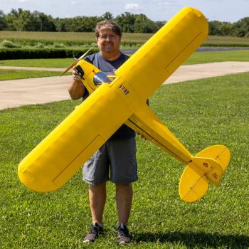 Hangar9 J-3 Cub 10cc Holz RC-Flugmodell mit Elektroantrieb PNP, Spannweite:2096mm - HAN5175