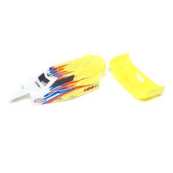 Losi Body, Wing, Yellow/White: Mini-B - LOS210023